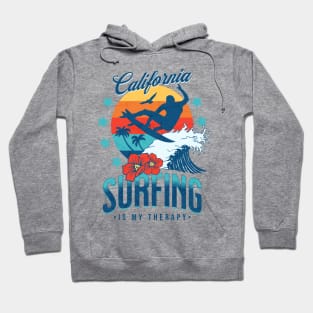 Surfing is my Therapy - Vintage Surf Hoodie